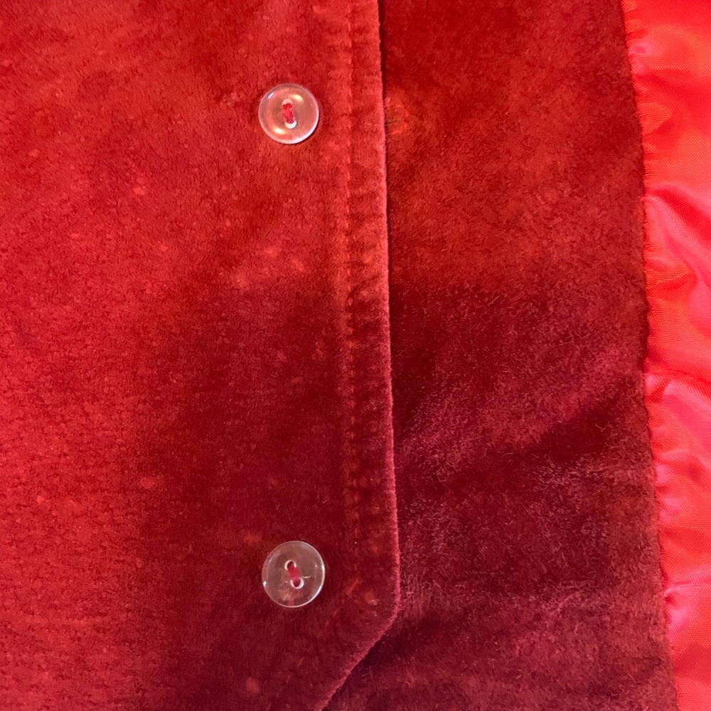 Springwest Red Leather Suede Western Vest - Picture 5 of 8